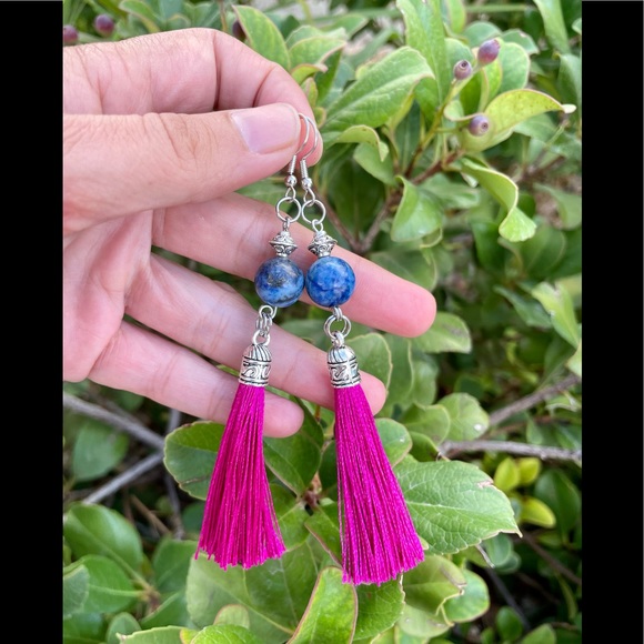 Lapis lazuli earrings - Picture 2 of 6